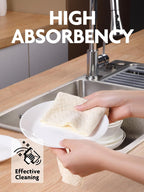 Fantasticlean Microfiber Cleaning Cloth Roll, 12" x 12"- 75 Sheets, Reusable Tear Away Microfiber Towels, Ultra Absorbent Dish Rags for Car, Home or Office (Beige Ripple)