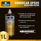 ROBERCAR UF920 Ultra Fine Polish - Premium Buffing, Cutting, & Polishing Compound for Automotive Paint Restoration, Polishing Kit - 1KG - High-Gloss Finish