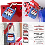 TRADESAFE Lockout Tagout Locks Set - 10 Blue Loto Locks, Lockout Locks Keyed Different, 2 Keys Per Lock, OSHA Compliant Lock Out Tag Out Padlocks, Safety Padlocks for Electrical Lockout Tag Out Kits