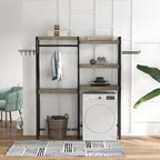 Double Row Over Washer and Dryer Storage Shelves, Laundry Room Organization and Storage, Heavy Duty Laundry Room Shelves, with Adjustable Height, 5-Tier