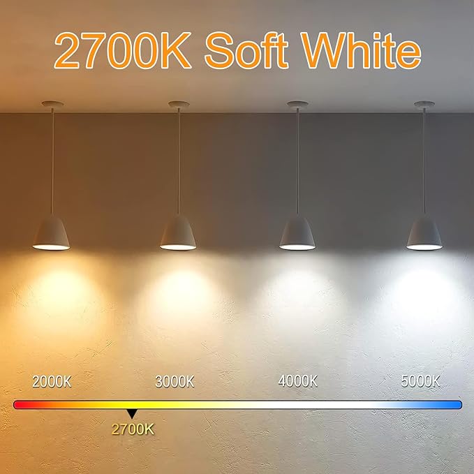 11.8IN 1000LM 2700K Soft White Light Bulbs E26 Base, T10 T9 Edison Bulbs Dimmable 8W, AC 120V 100 Watt Equal Filament Bulb, Vintage Clear Glass Long Tubular LED Bulb, UL Listed - 4Pack