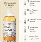 Branch Basics Concentrate (33.8 oz) + Oxygen Boost (2 lbs) | Multi-Surface All Purpose Cleaner Concentrate + Natural Stain Remover, Grout Cleaner | Human-Safe, Fragrance Free