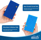 HOMEXCEL Sponges Kitchen 24pcs, Non-Scratch Sponges for Dishes, Scrub Cleaning Sponge Safe on Non-Stick Cookware, Dual Sided Dish Sponge for Kitchen, Household, Bathroom and More