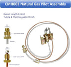 Long Term 24" Natural Gas Water Heater Pilot Assembely CMH002 Includes Pilot Thermocouple and Natural tubing