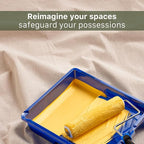 Canvas Drop Cloth Salt Earth Pack of 2 Reusable Cloth for Outdoor & Indoor, 100% Recycled Cotton Nature Friendly, All purpose Washable Cotton Canvas Cover for Painter Floor & Furniture Protection(4x5)