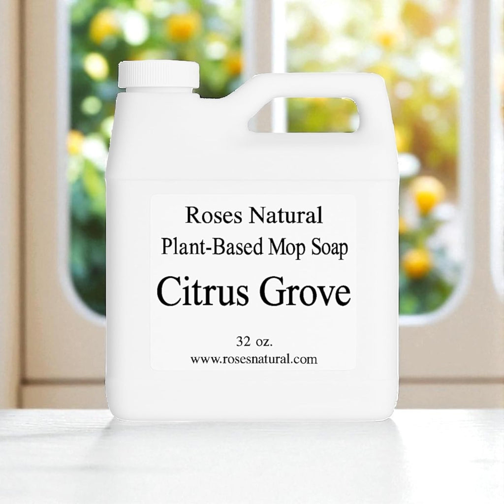 Plant-Based Floor Cleaner Mop Soap – 32 oz | Streak-Free, Highly Scented, Concentrated Mop Solution for Tile, Vinyl, Hardwood & Sealed Floors | Non-Toxic, Eco-Friendly (Citrus Grove)