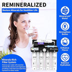 WINGSOL Reverse Osmosis Water Filter, Mineral Alkaline UV Space-Saving Tankless RO System, Remineralize pH+ 12-Layer Filtration Under Sink, NSF/ANSI 42&53&58 Certified, Plug-in Required