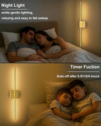 iThird 1 Pack Battery Operated Wall Sconce Light, Gold Rechargeable Wall Lights with Touch & Remote Control, 360° Rotatable, 4CCT Dimmable Wireless Wall Scone Lamp for Bedroom Living Room Hallway