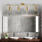 KCO Lighting 4-Light Flush Mount Track Lighting Fixtures Modern Kitchen Track Lights Brass Gold Ceiling Light Spotlight Mid Century Bar Spot Lights Indoor