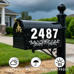 Reflective Mailbox Numbers 3 Inch (0-9) for Outside House Address Number Stickers for Mail Box White Self-Adhesive Stickers-Waterproof and UV Resistant Signs, Door, Address Farmhouse Decor(6 Sets)