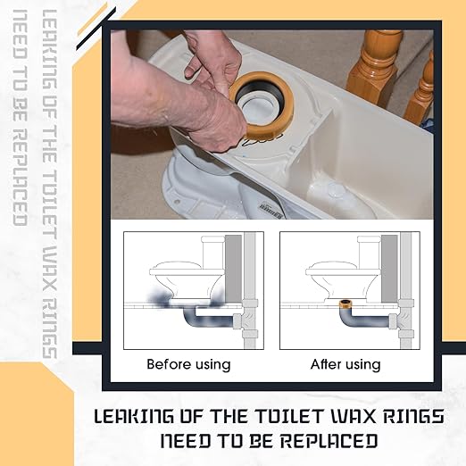 Marsui 4 Pack Toilet Wax Ring Thick Toilet Bowl Wax Ring Gasket for Toilet Bowl Toilet Wax Ring Seal for 3-inch/4-inch Waste Line-Gas, Odor and Watertight Seal (Extra Thick)