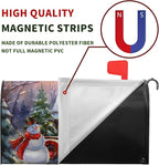 Winter Snowman Mailbox Covers Magnetic Standard Size Merry Christmas Truck Mailbox Cover Holiday Christmas Tree Snowflake Mailbox Wraps Post Cover Decor Waterproof 21 X18 Inch