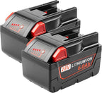 2Pack 6000mAh 28V Battery Replacement for Milwaukee M28 Battery Compatible with M28 48-11-2830, V28, M28B, M28BX Cordless Power Tools