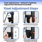 Jamini Toilet Fill Valve Replacement Kit, Quick-Install Inlet Valve with Connector & Refill Tube, Fixes Slow Filling, Leaks, Noisy Tank, Universal for Most Toilet Tanks