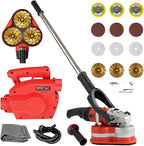 Electric Diamond Polisher Machine with Extendable Handle & Vacuum Port, 6-Speed Concrete Grinder for Dustless Floor and Wall Grinding, Epoxy, Paint, Stone, Cement, and Metal Surface Removal