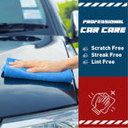 Microfiber Cleaning Cloths-18 Pack, Cleaning Rags, Microfiber Towels for Cars, Home Blue (12x12 inches)