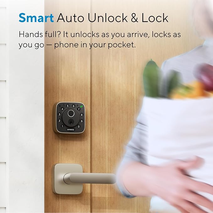 ULTRALOQ Bolt Fingerprint WiFi Smart Lock, Works with Apple Home, Siri, Alexa, 8-in-1 Keyless Entry with Fingerprint ID, App Remote Control, Keypad Deadbolt, BHMA Cert., Easy Install, 10 Mo. Battery
