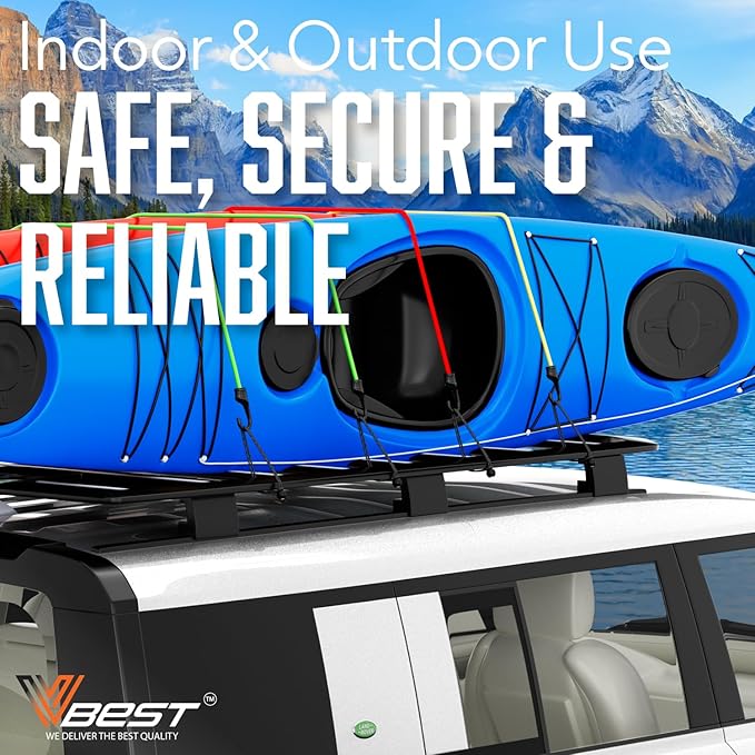 Bungee Cords with Hooks - Heavy Duty Outdoor UV & Weather Resistant 28pc Assortment with 4 Free Tarp Clips, Ball bungees, Canopy Ties & Storage Bag