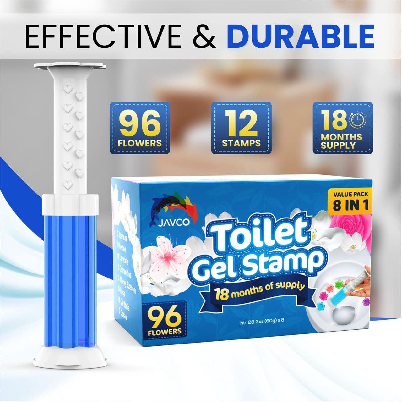 -96 Flowers- Flower Toilet Gel Stamp | Toilet Scent Fresheners (Mix Scent)