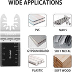 LEILUO 50 Pcs Bi-Metal Multitool Blades for Soft Metal Nails Wood Oscillating Saw Blades Universal Oscillating Tool Accessories with Storage Bag Compatible with DeWalt Makita Dremel and More