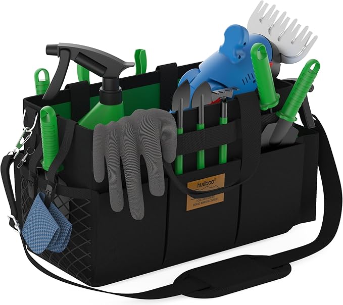 15 Inch Tool Bag, Utility Tool Tote Bag with Shoulder Strap for Organizing Electrician, Cleaning, Gardening Tools, Tool Storage Bag Convenient Storage and Access to Tools