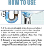 YIZHONG Fast-Acting Drain Cleaner Powder - Powerful Unclogging for Kitchen Sink and Toilet Pipes