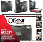 The OmniShelf Magnetic Portable Workstation + Toolbox, Computer & Laptop Stand, Multimeter Case, Utility Shelf w/ 40 lb Capacity, Hands Free Workstation Attaches to HVAC, Trucks & More (3 Count)