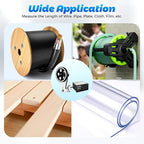 Digital Length Meter Counter, 110V Adjustable Mechanical Length Counter 0-999999m Electronic Measure Tool Single Measure Wheel with 4 Measurement Modes Feet Inches Meters Yards