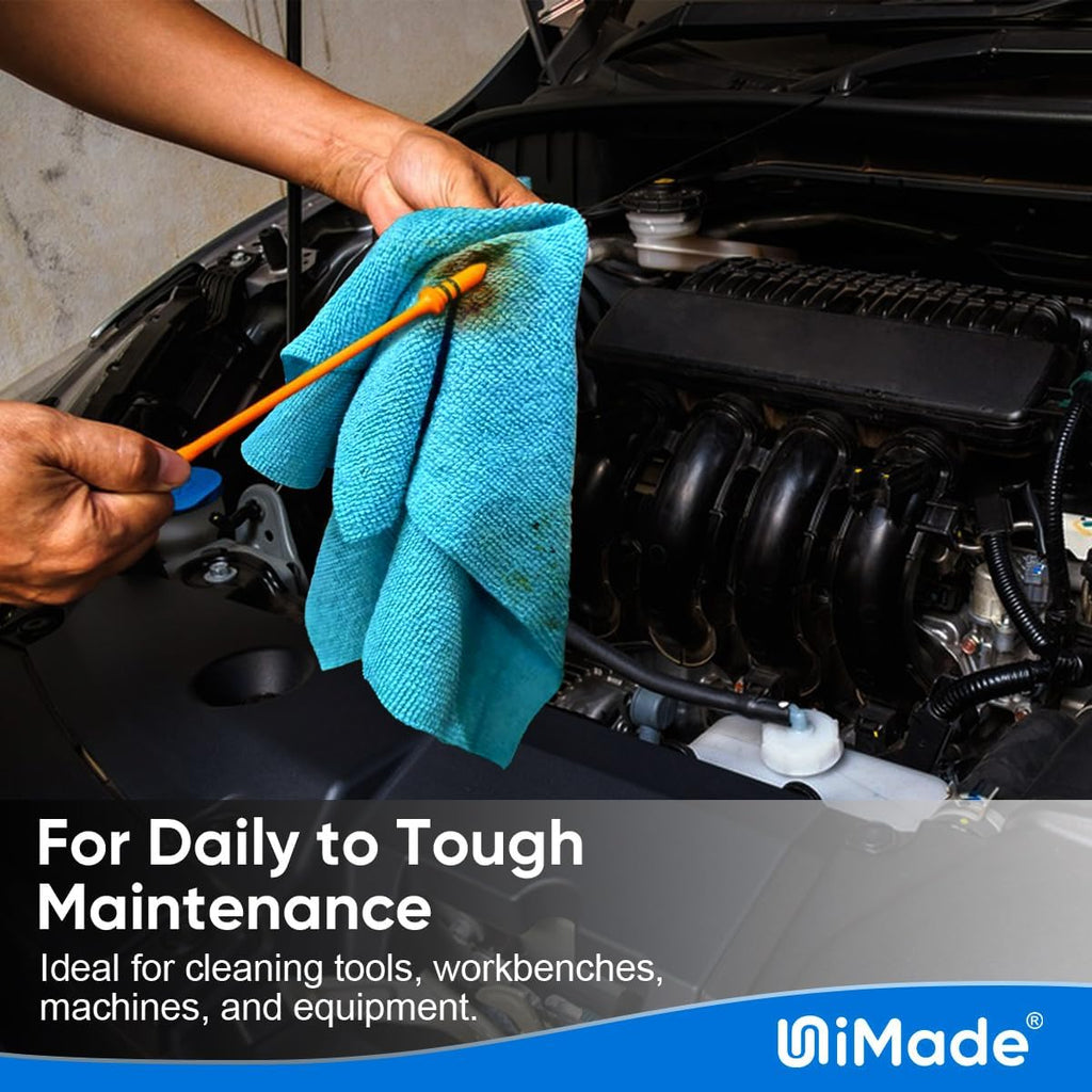 Shop Towel Rags, 20 Pack Reusable Shop Rags Bulk Microfiber Cleaning Cloth Lint Free Cleaning Towels for Car Kitchen Automotive Bar Mechanic Restaurant Garage, 11.5"x 11.5", Multicolor