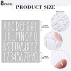 8 Sheets Vinyl Letter Stickers Waterproof Self Adhesive Letter Numbers Alphabet Modern Mailbox Numbers Sticker for Back to School DIY Mailbox House Home Business Address(1 Inch,White)