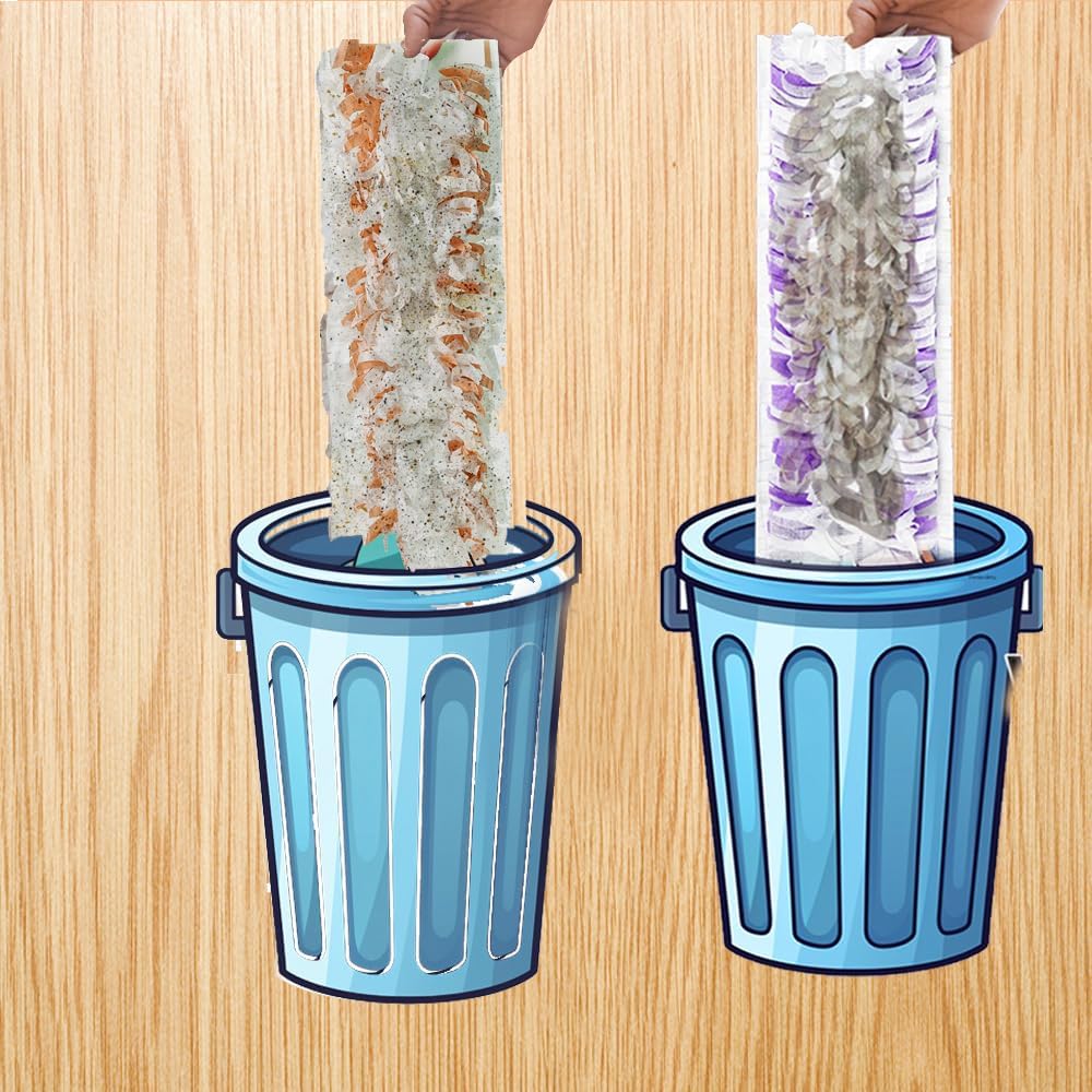 Disposable Mopping Pad Refills for PowerMop Multi-Surface,Wood Mopping Pad Refills for Floor Cleaning, 10 Count (Purple 5+Brown 5)