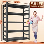 Laundry Shelf,5 Tier Over Washer and Dryer Storage Shelves,Adjustable Easy to Install,Space Saver Laundry Shelf Organizer,Utility Shelves for Balcony (with fence-78 H*18" D*47.24" W)