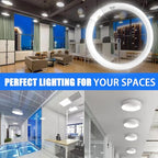 FC16T9 40 Watt and FC12T9 32W Set 6500K, 16 inch T9 40W Circline Light Bulbs, 12 inch 32W Circular Fluorescent Round Bulb CRI 80, DL 4700 Lumen G10q