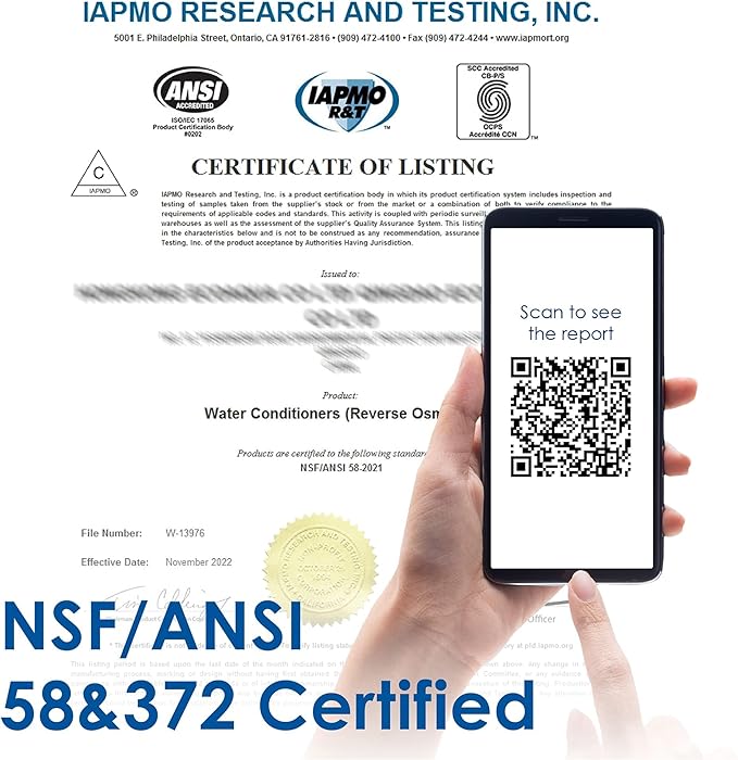 Waterdrop G3P600 Reverse Osmosis System, 8 Stage Tankless Reverse Osmosis Water Filter, NSF/ANSI 42 & 58 & 372 Certified, Under Sink RO System, 2:1 Pure to Drain, Smart LED Faucet