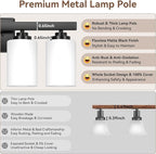 4-Light Bathroom Light Fixtures, 27" Modern Vanity Lights Over Mirror with Milky White Glass Shade, Matte Black Light Fixture, Classic Wall Light Fixture for Mirror Living Room Cabinet Bedroom Porch