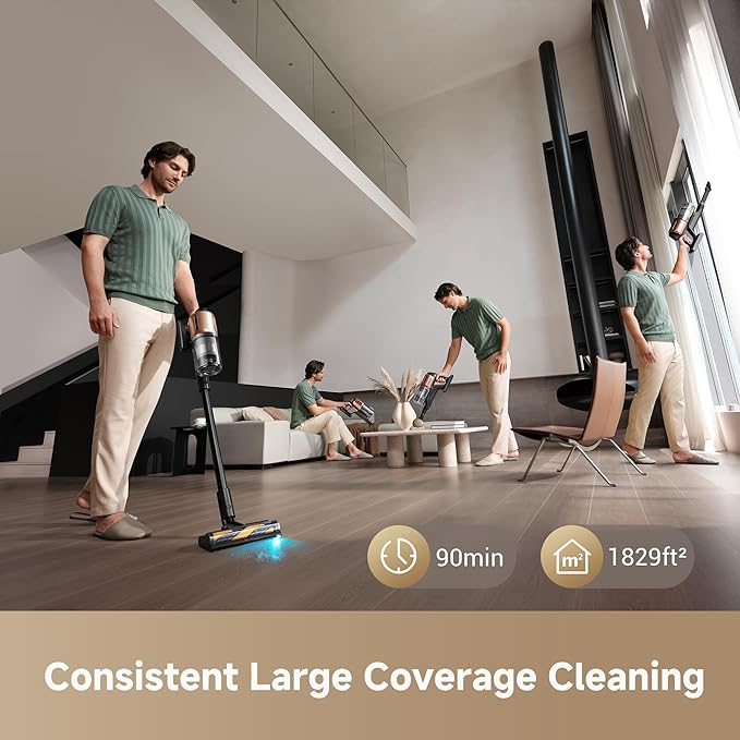 DREAME Z20 Station Cordless Stick Vacuum Cleaner with Dust Removal Hub, Dust Reveal Omni-Brush, 250AW Powerful Suction for Multi-Surface, Up to 90min Running Time, Smart Detection Upright Vacuum