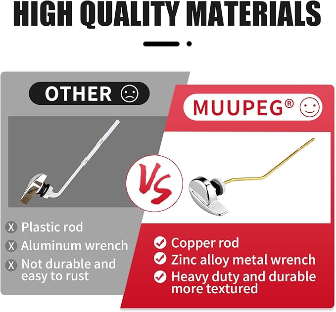 for TOTO Toilet Handle Replacement Parts Kit, Side Mount Toilet Flush Handle, Universal TOTO THU068#CP Trip Lvr for St743S, Tank Lever Handle for TOTO Kohler Toilet Tank