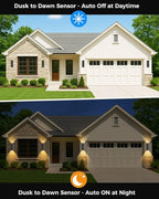 KIZON Modern Outdoor Wall Lights with Dusk to Dawn Sensor, Cylinder Outdoor Light Fixture Wall Mount with Matte Black Finish, Outside Sconce Lights for House Porch with Bulbs Included, ETL Listed