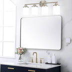 Bathroom Light Fixtures,Brushed Nickel Bathroom Lights,4-Light Vanity Light,Bathroom Light Over Mirror,Modern Bathroom Vanity Light Fixture,Bathroom Sconces with Frosted Glass