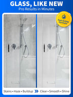 GlasWeld ProClean Heavy Duty Hard Water Stain Remover - For Glass, Metal & More - Includes Applicator Pad - Stubborn Water spot Remover Kit - Automotive Car Care