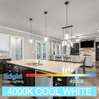 Tubular LED Edison Bulb Dimmable 4000K Neutral White, 4W, 40 watt Equivalent, E26 LED Light Bulbs, T10 Edison Bulbs for Chandeliers, Ceiling Fan, 90+CRI 400LM, 6 Pack