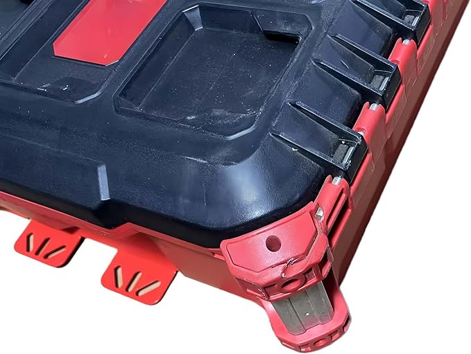 Packout Mounting Plate, Metal Base for Milwaukee Toolboxes, Wall or Floor Mount (2, red)