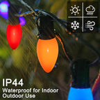 25FT C7 Christmas Decorations Lights, Vintage Christmas Lights String, Multicolor Christmas Tree Lights, Xmas Light for Outdoor Indoor Holiday Decorations with 27 Colorful Ceramic Bulbs (2 Spare Bulb)