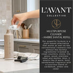 L’AVANT Collective | Plant-Based Multipurpose Cleaner Refill – All-Natural Cleaning Supplies for Safe Home Cleaning – Concentrated, Food-Safe Surface Cleaner with Ambre Santal Scent, 1 oz Bottle