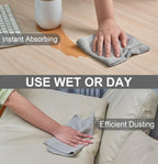 UPSTAR Microfiber Cleaning Cloth, Reusable Paper Towels Rolls, Cleaning Rags for Cleaning Kitchen, Bathroom, Car, 12x12 inch, 50 Packs/Roll, Grey