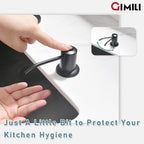 GIMILI Matte Black Kitchen Faucet with Soap Dispenser, Commercial Single Handle Spring Pull Out Kitchen Sink Faucets with Pull Down Sprayer