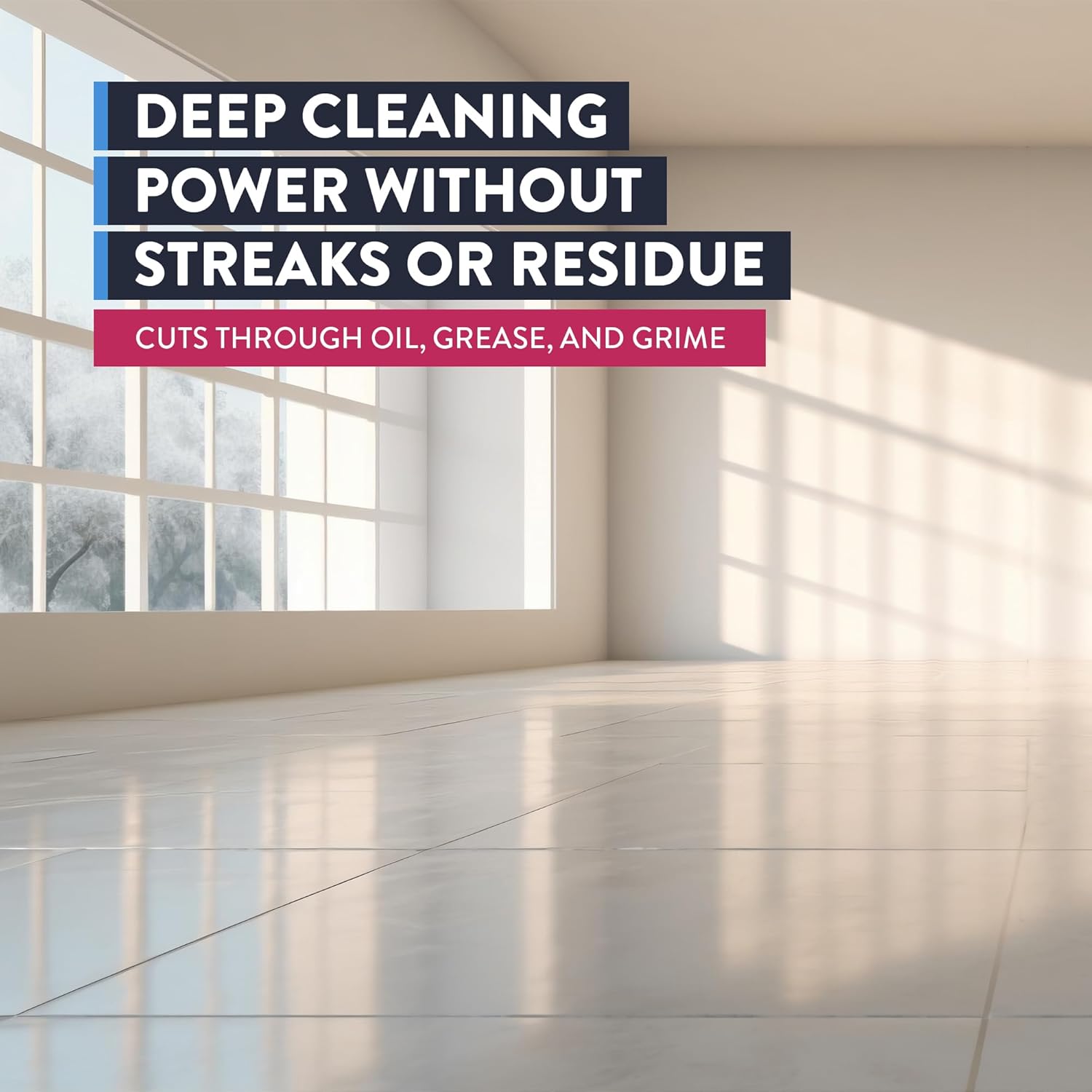 Scrubbles Low Foaming Automatic Floor Cleaner, Industrial Strength Concentrate - Deep Cleaning Solution for Concrete Floors, 2oz Per Gallon of Hot Water, 5 Gallons