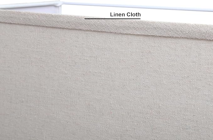 Yosoan 2-Light Linen Lamp Square Fabric Shades, Double Fabric Lampshade Indoor Wall Mount 2 Bulbs for Wall Sconce Lamp Replacement for Stairwell Bedside Hallway Home Decor(White)
