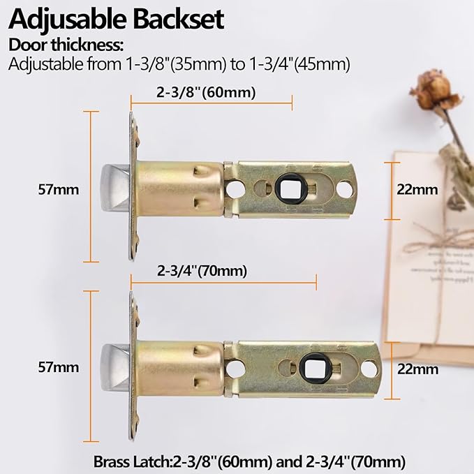 NEWBANG Solid Privacy Door Lever Handle for Bedroom Bathroom in Matte Black Finish