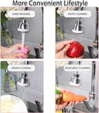 Faucet Aerator Faucet Sprayer Attachment, Kitchen Faucet Head Replacement with 4 Spray Modes, 360° Swivel Faucet Extender Anti-Splash Sink Sprayer Faucet Nozzle Head (Diamond, Silver)